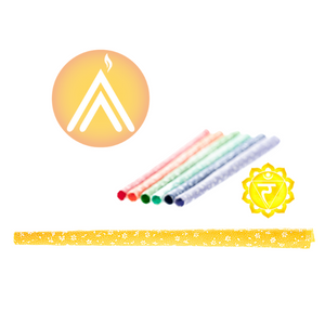 Tělová svíce čakrová pro čakru solar plexu 1 ks